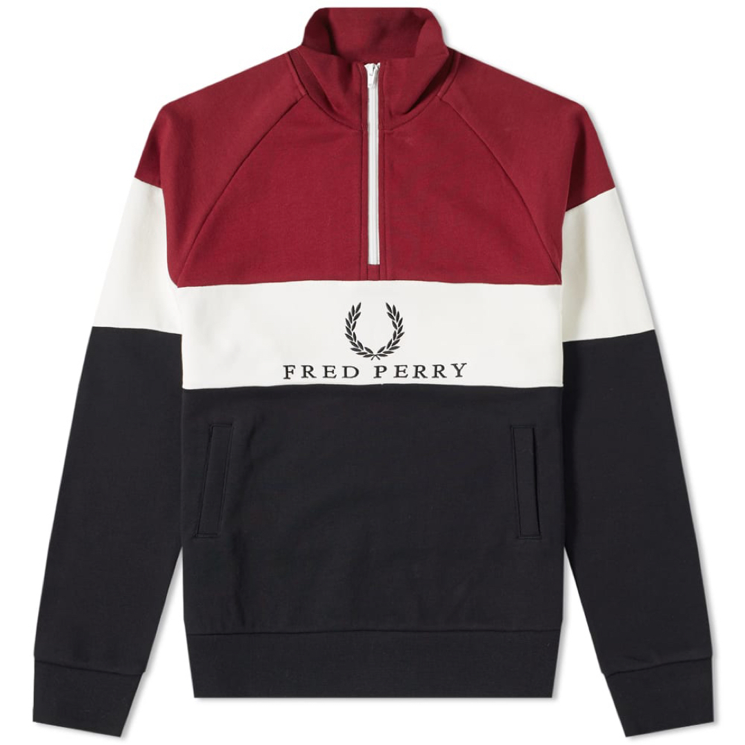 ◎超美品◎FRED PERRY フレッドペリー パネルスウェットシャツ S