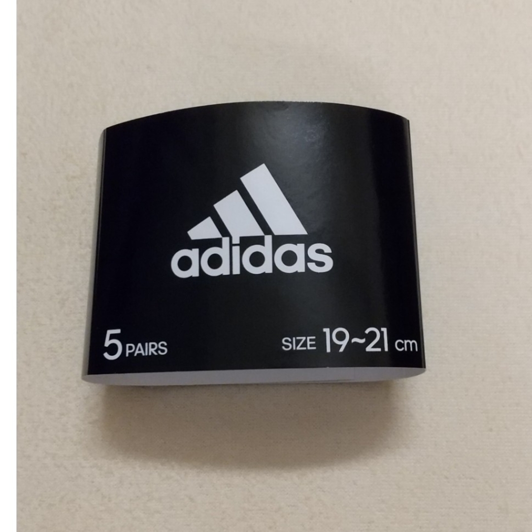 adidas(アディダス)のアディダス   ソックス  メンズ  キッズ 5足セット  【A】19～21cm キッズ/ベビー/マタニティのこども用ファッション小物(靴下/タイツ)の商品写真