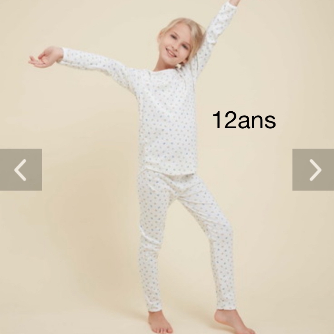 PETIT BATEAU(プチバトー)のプチバトー　プリント長袖パジャマ　12ans キッズ/ベビー/マタニティのキッズ服女の子用(90cm~)(パジャマ)の商品写真