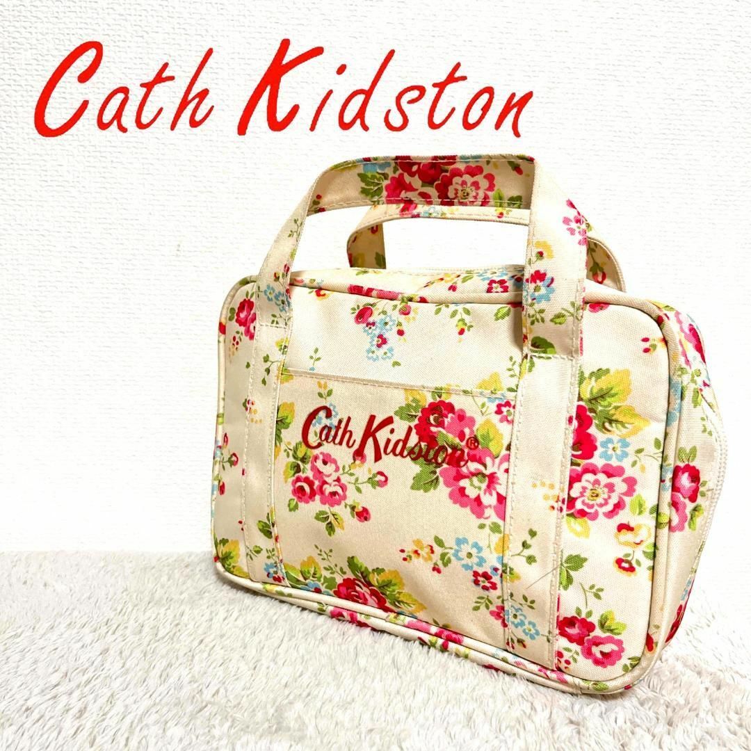 Cath Kidston(キャスキッドソン)のレア✨Cath Kidstonキャスキッドソンハンドバッグトートバッグホワイト白 レディースのバッグ(トートバッグ)の商品写真