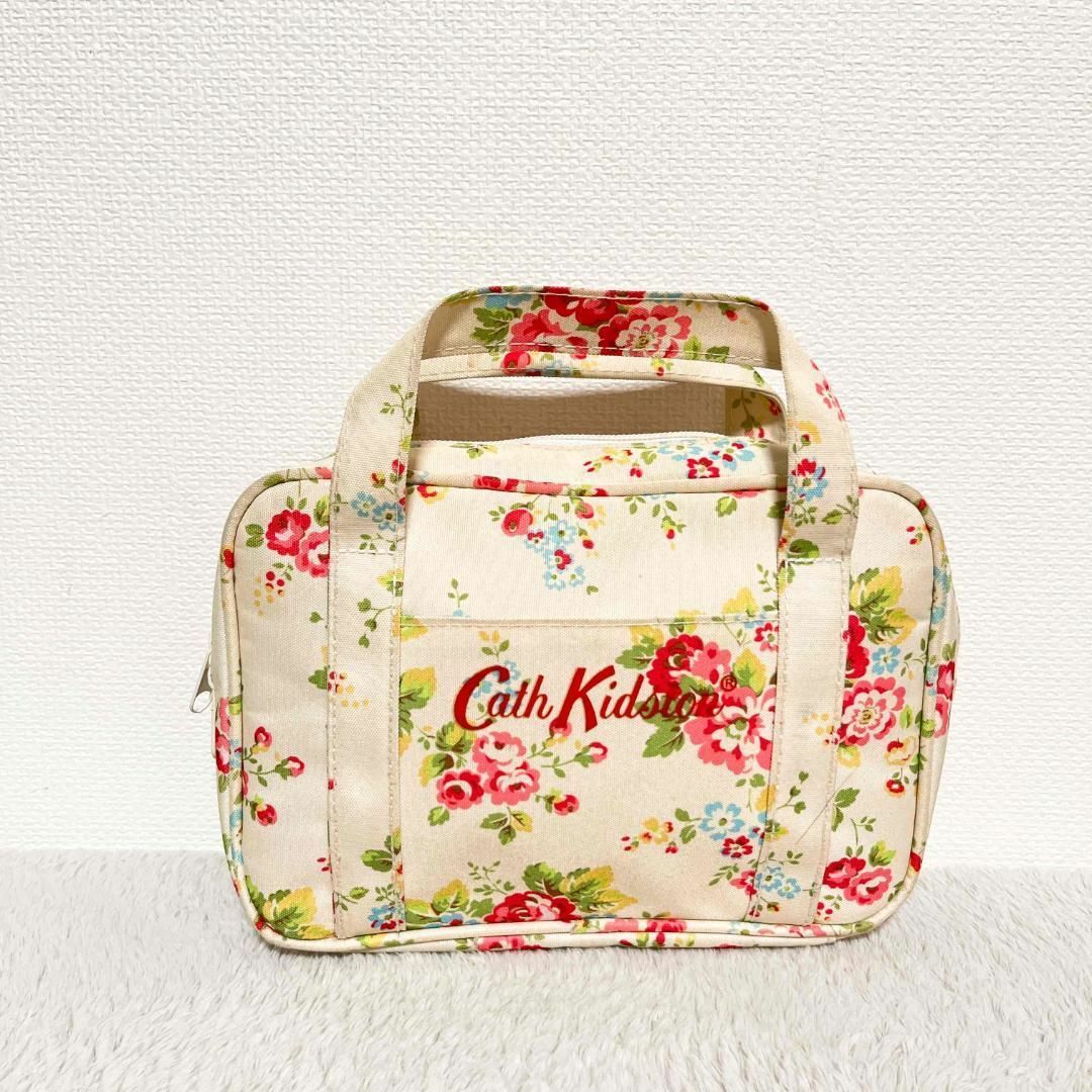 Cath Kidston(キャスキッドソン)のレア✨Cath Kidstonキャスキッドソンハンドバッグトートバッグホワイト白 レディースのバッグ(トートバッグ)の商品写真