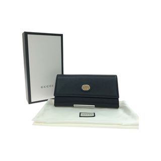 グッチ(Gucci)の▼▼GUCCI グッチ レディース 長財布 インターロッキングG マリーナ レザー 598531 ブラック(財布)