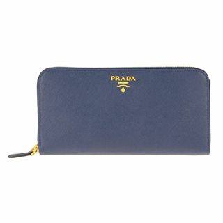 PRADA - 未使用 正規品 プラダ 長財布 レディース ブルー レザー