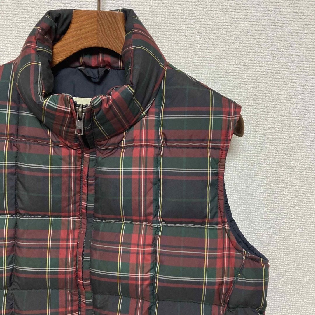 極美品■Eddie Bauer エディーバウアー■チェック グースダウン ベスト