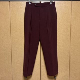 spic and span ウールハイウエステーパードパンツ36 黒　総ゴム