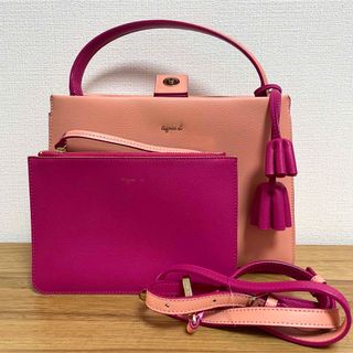 美品☆アニエスベー ボヤージュ 2WAY ハンド ショルダー バッグ