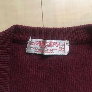 JAEGER イエガー ニット セーター メンズ アーガイル カシミヤ100%