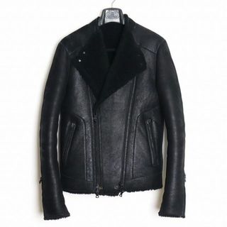 BALMAIN HOMME ムートンレザーライダース 46 バイカージャケット