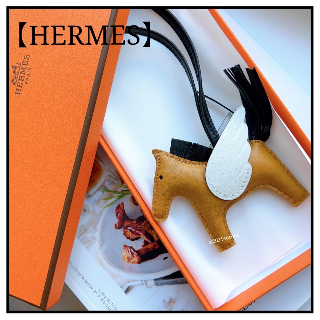 【HERMES】新品ペガサス　ロデオチャーム　PM セサミ✖️ブラン✖️ノワール