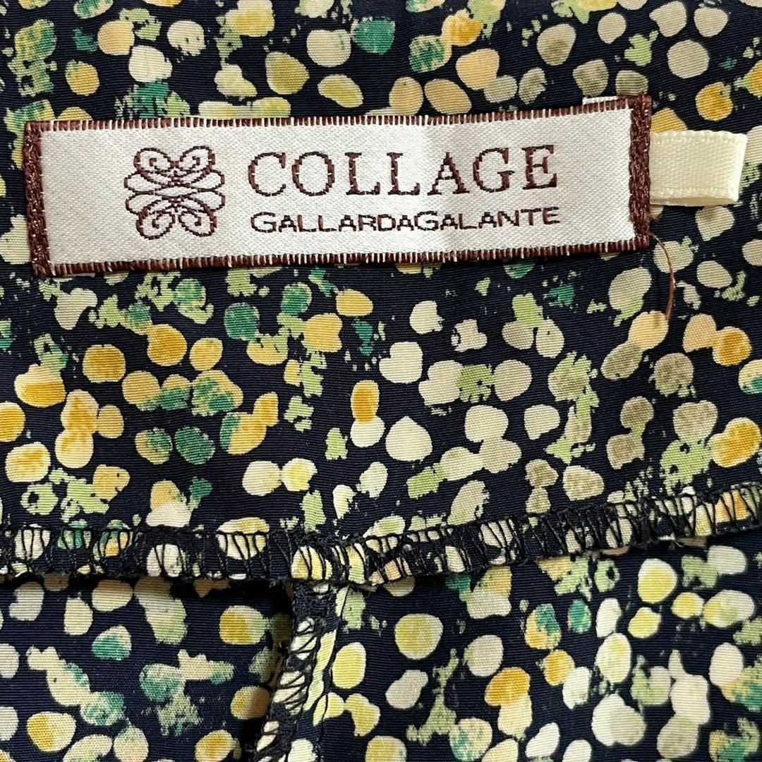 COLLAGE GALLARDAGALANTE(コラージュガリャルダガランテ)のCOLLAGE GALLARDA GALANTE ワンピース　黒×黄色系総柄　1 レディースのワンピース(ひざ丈ワンピース)の商品写真