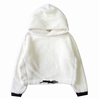 【未使用】MONCLER クロップド パーカー　Sサイズ　シルクホワイト　正規品