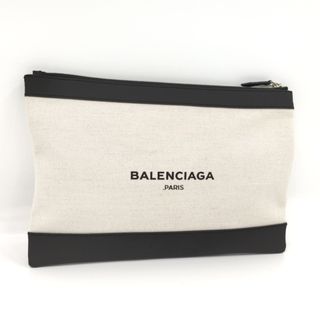 バレンシアガ(Balenciaga)のBALENCIAGA ネイビークリップM クラッチバッグ キャンバス(セカンドバッグ/クラッチバッグ)