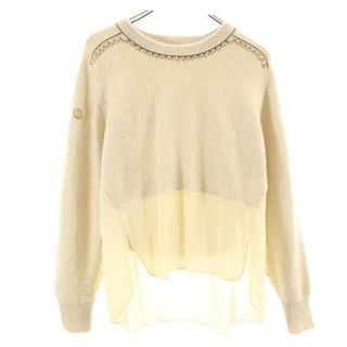 21年モデル クロエ Chloe ニット  ホワイト レース フラワー 花 白