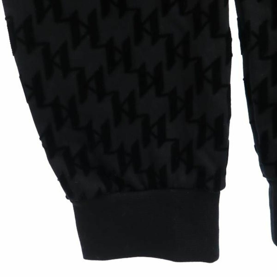 未使用 カールラガーフェルド UNISEX ALLOVER KL FLOCK SWEATS 総柄 スウェットパンツ XS ブラック KARL LAGERFELD ロゴ メンズ   【231014】