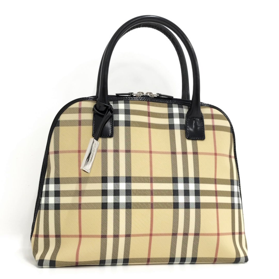 BURBERRY(バーバリー)のBURBERRY ハンドバッグ ノバチェック PVCコーティング ベージュ レディースのバッグ(ハンドバッグ)の商品写真