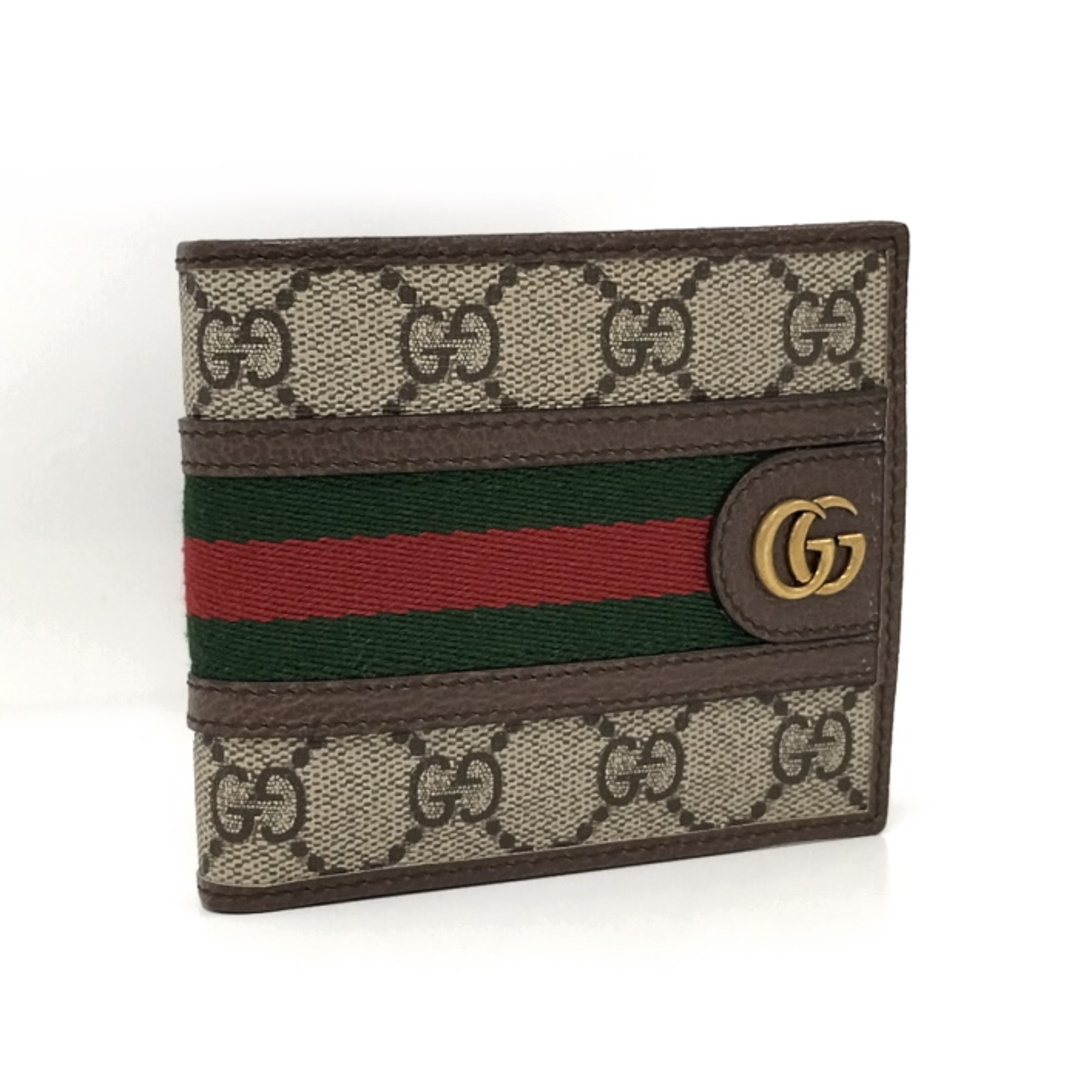 Gucci - GUCCI オフィディア 二つ折り財布 GGスプリーム グレー 597609