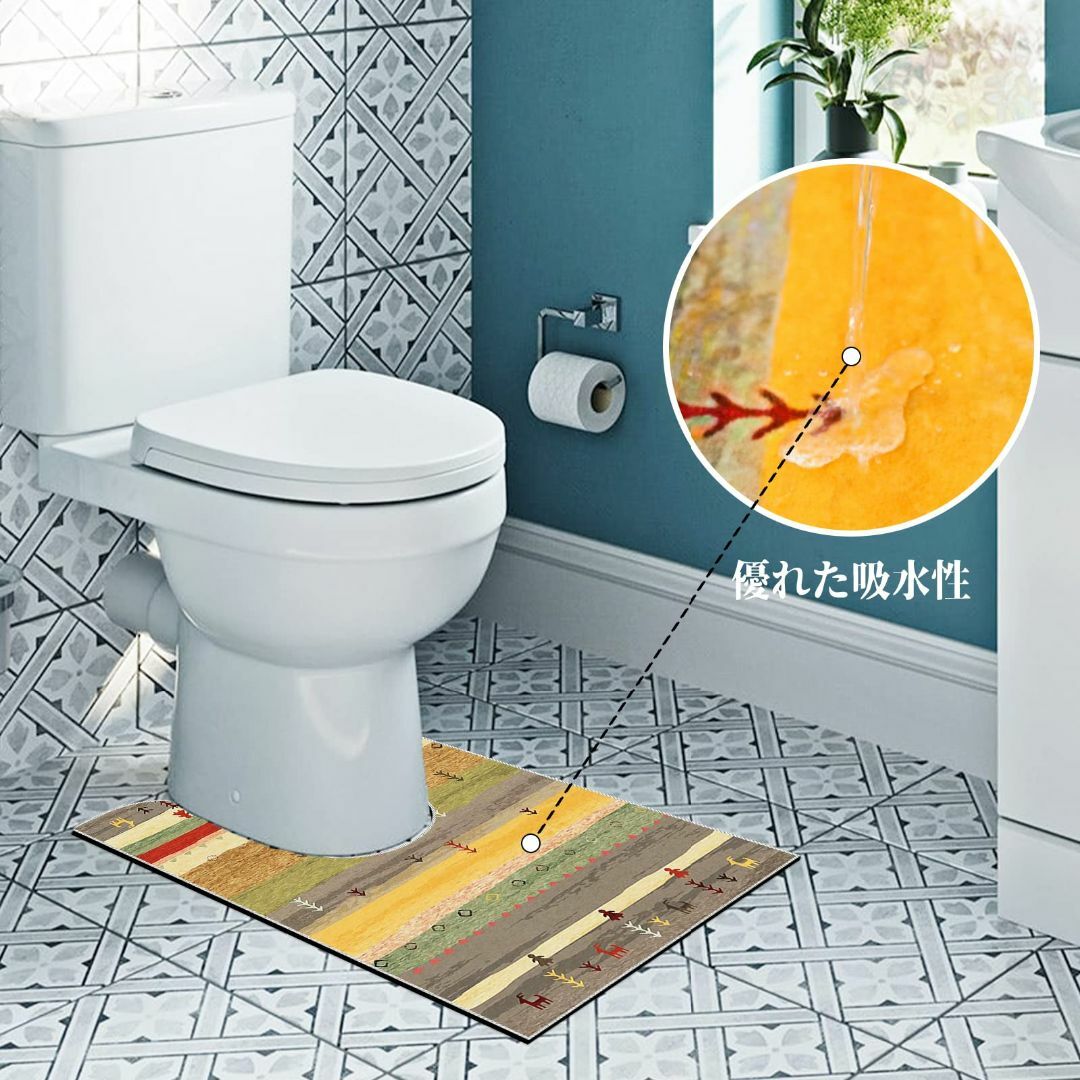 【色: 017】トイレマット トイレまっと ふわふわ 高密度 吸水 トイレマット