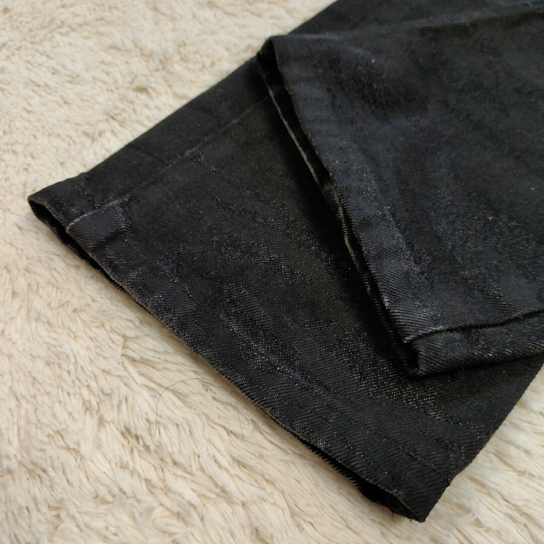 BA-TSU(バツ)のダブルポケット付ストレートジーンズ　L　ダークネイビー　暗紺　BA-TSU メンズのパンツ(デニム/ジーンズ)の商品写真