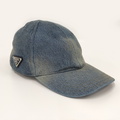 PRADA 帽子 ベースボール キャップ CAP デニム 表記サイズ L