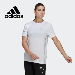 アディダス(adidas)の新品 M ★ adidas アディダス 半袖 Tシャツ ホワイト 3ストライプ(Tシャツ(半袖/袖なし))