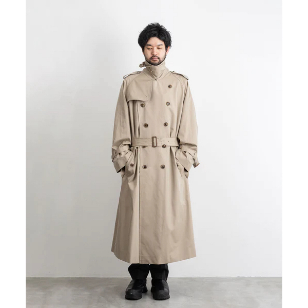 HYPER BIG GIZA GABERDINE TRENCH COAT