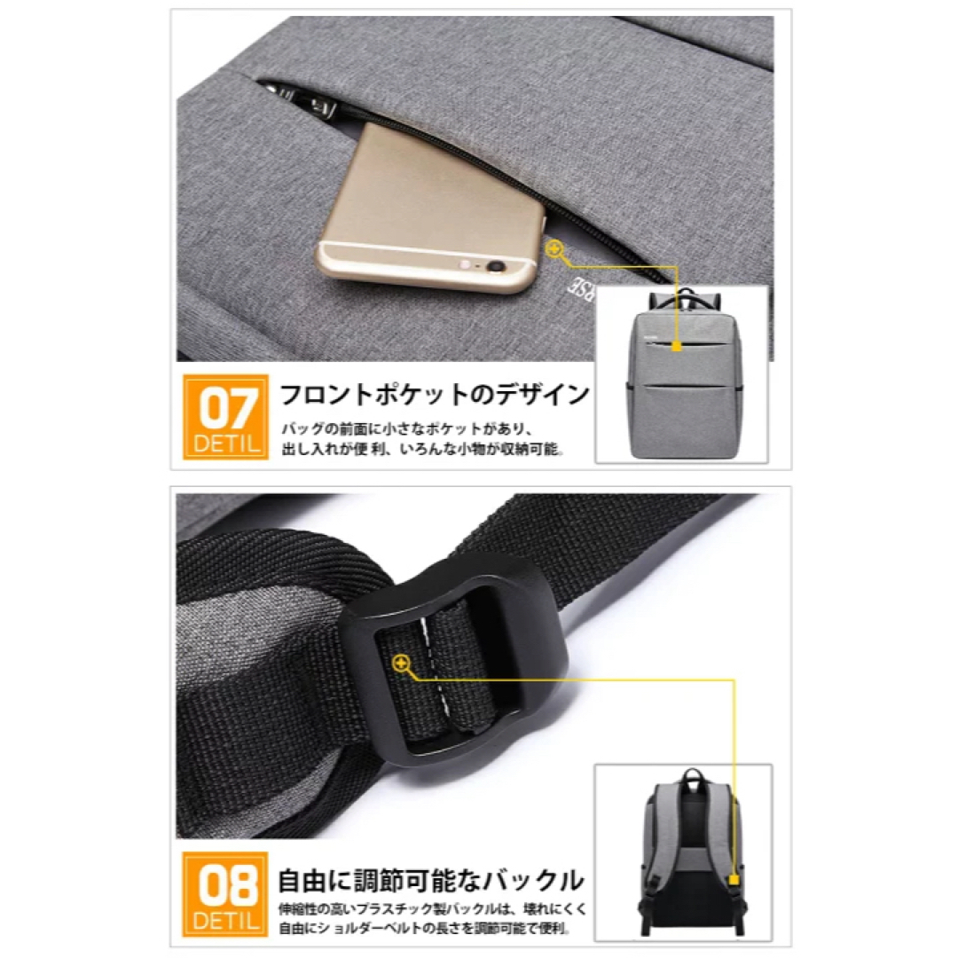 新品　即日発送　リュック メンズ レディース 大容量 ビジネス 軽量　USB メンズのバッグ(ビジネスバッグ)の商品写真