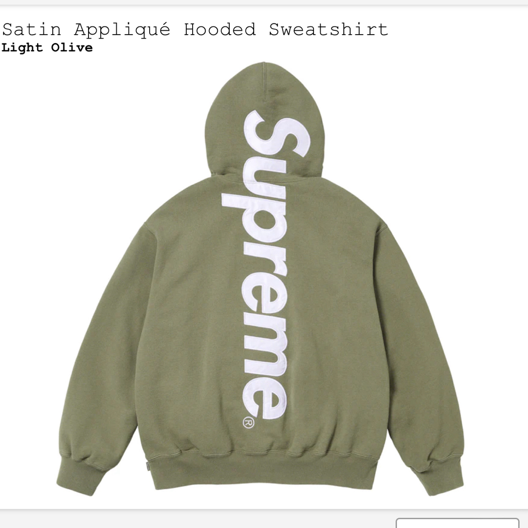 Supreme Satin Appliqué Hooded Sweatshirt