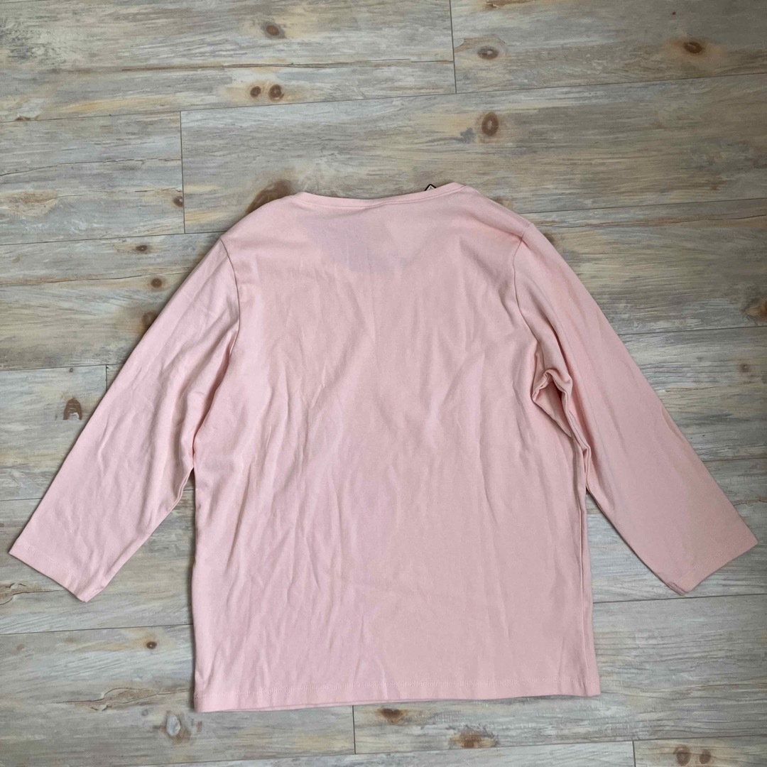 レミオーレ ライトピンク 長袖丸首オーガニックコットンTシャツの通販