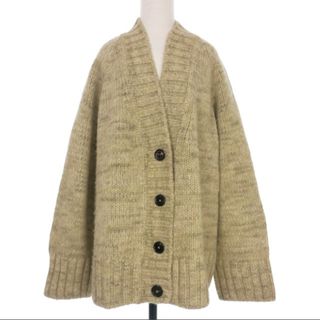 美品★正規品 Maison Margiela4 メゾンマルジェラ 51HA067215659 レザーエルボーパッチ付き ウールニットカーディガン ボルドー M 伊製 h07-st30220-541