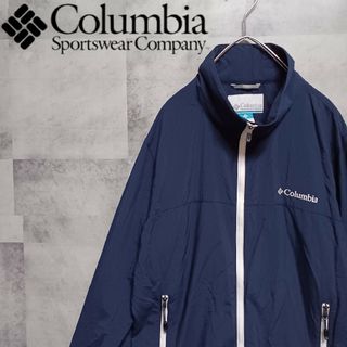 コロンビア ウインドブレーカー 上下 セットアップ M ネイビー系 Columbia アウトドア ナイロン ジャケット ロングパンツ メンズ   【231026】