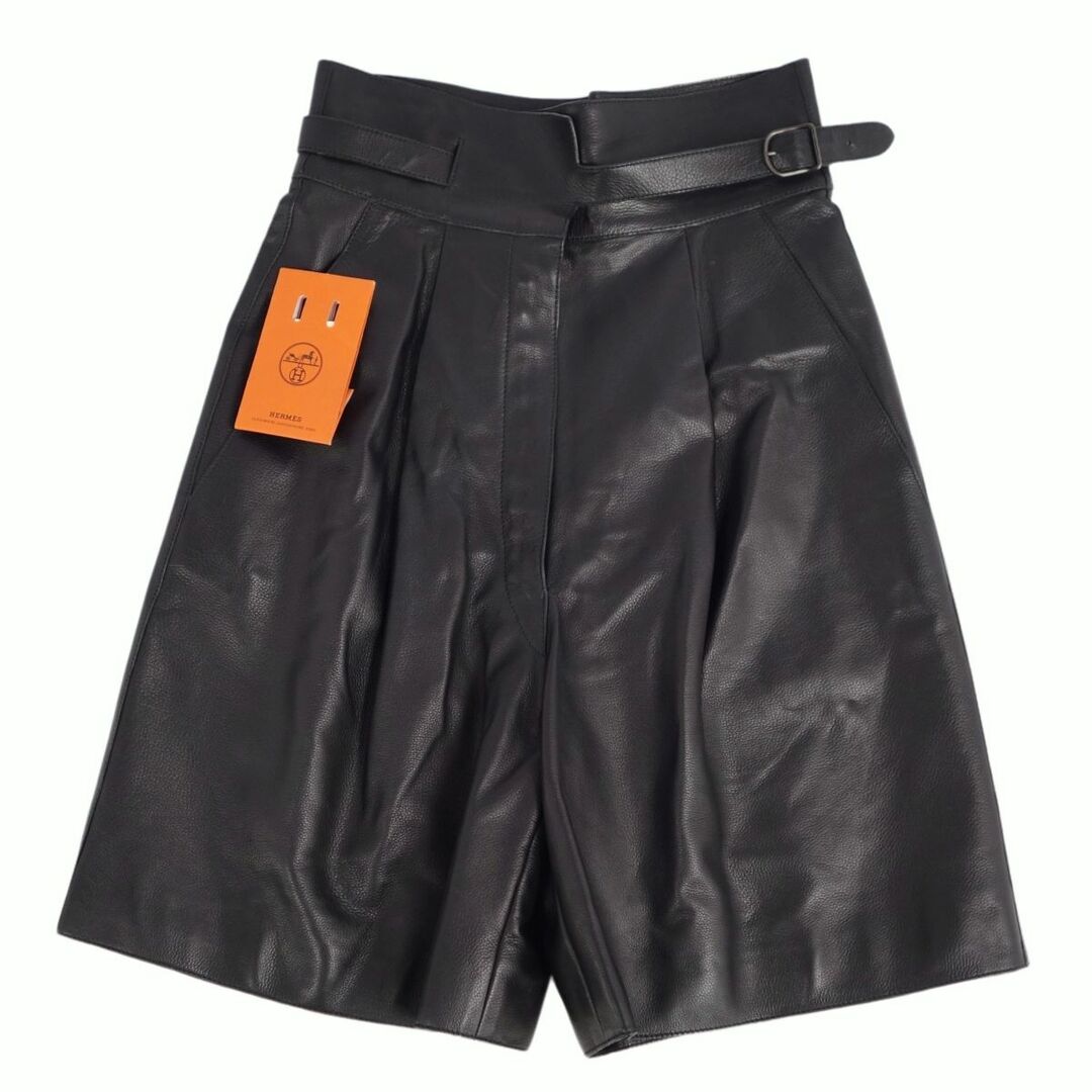HERMES - 美品 エルメス HERMES パンツ レザーパンツ ショート HERMES - 美品 エルメス HERMES パンツ レザーパンツ ショート