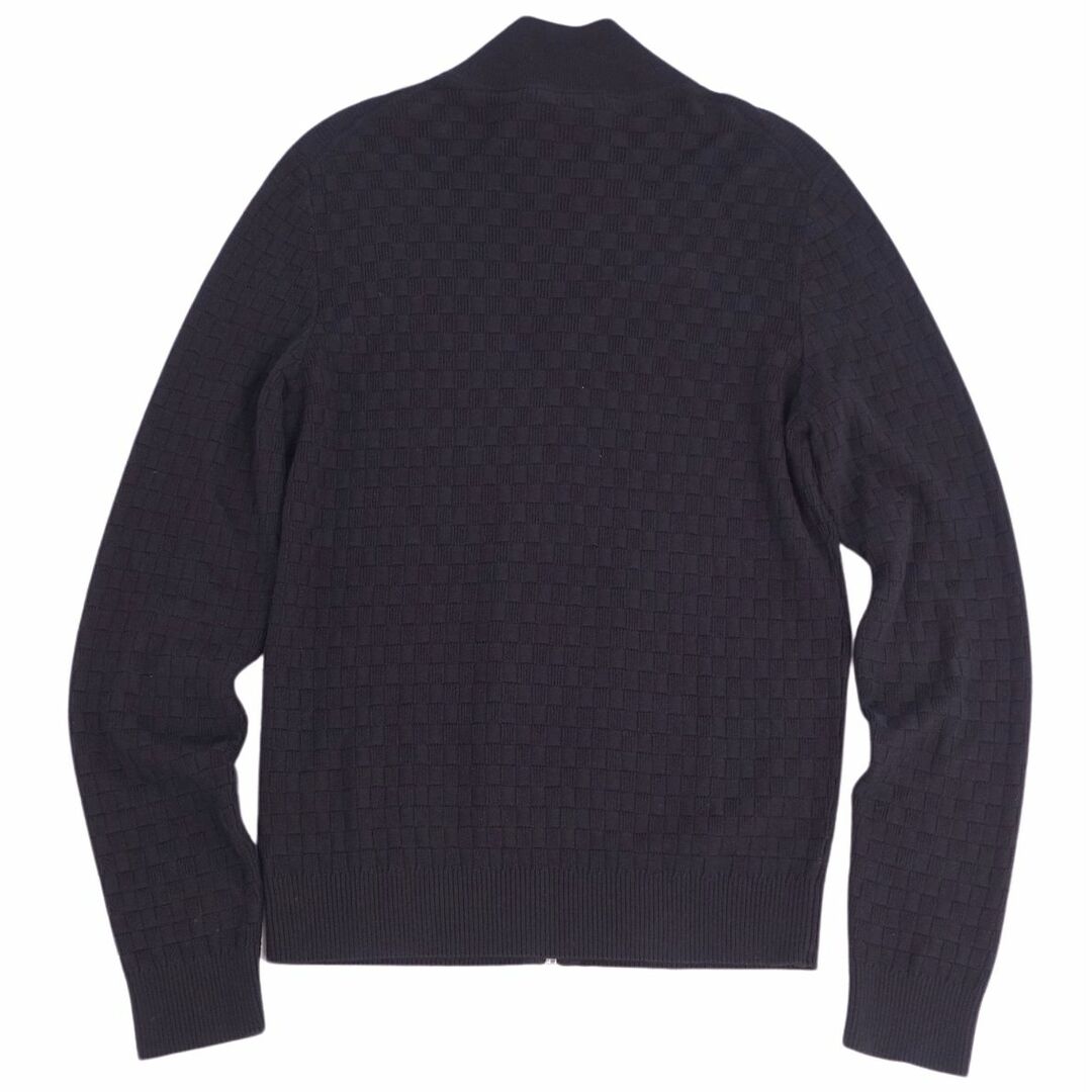 美品 ルイヴィトン LOUIS VUITTON ドライバーズニット セーター ジップアップ ダミエ LVパッチ ウール トップス メンズ L ブラック 美品 ルイヴィトン LOUIS VUITTON ドライバーズニット セーター ジップアップ ダミエ LVパッチ ウール トップス メンズ L ブラック