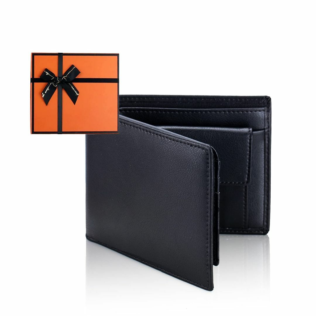 【色: ブラック】財布 メンズ 二つ折り 二つ折り財布 男性 レディース コンパ