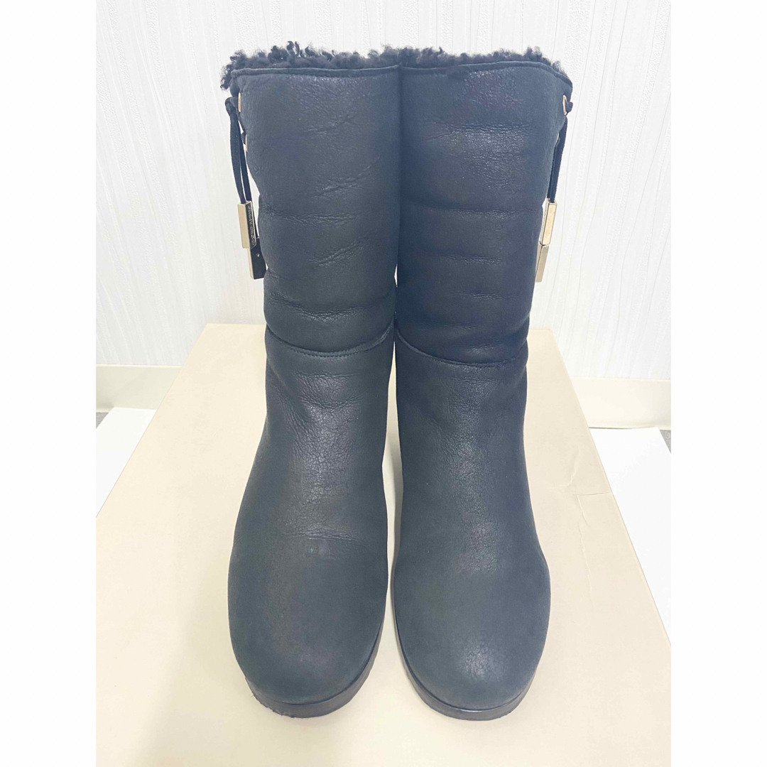 お値下げ 美品!ジミーチュウ ムートンブーツ 黒 34.5サイズ お値下げ 美品!ジミーチュウ ムートンブーツ 黒 34.5サイズ
