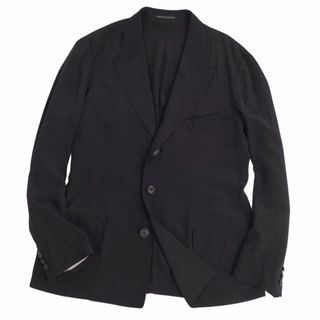 ヨウジヤマモト(Yohji Yamamoto)のヨウジヤマモト Yohji Yamamoto POUR HOMME ジャケット 21AW テーラード シルク HX-J40-407 無地 アウター メンズ 3(L相当) ブラック(その他)