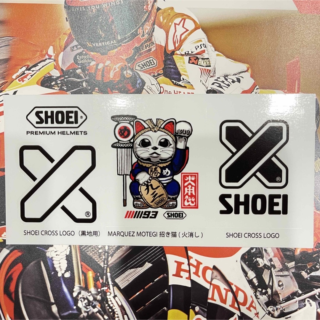 SHOEI(ショウエイ)のSHOEI ステッカー  希少　レア　mm93  日本GP限定 自動車/バイクのバイク(その他)の商品写真