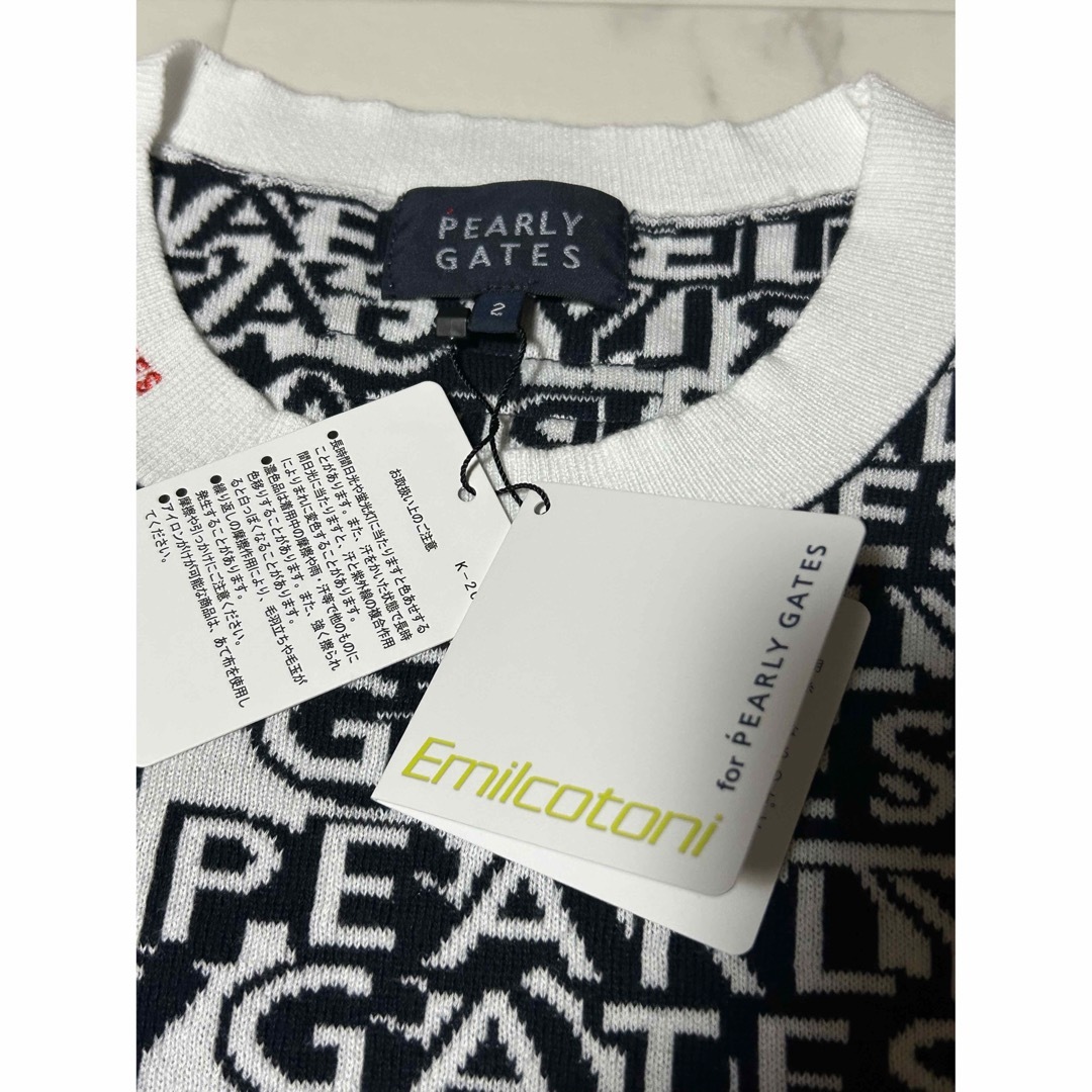 PEARLY GATES(パーリーゲイツ)のPEARLY GATES パーリーゲイツ2（L)クルーネックニット新品送料込み！ スポーツ/アウトドアのゴルフ(ウエア)の商品写真