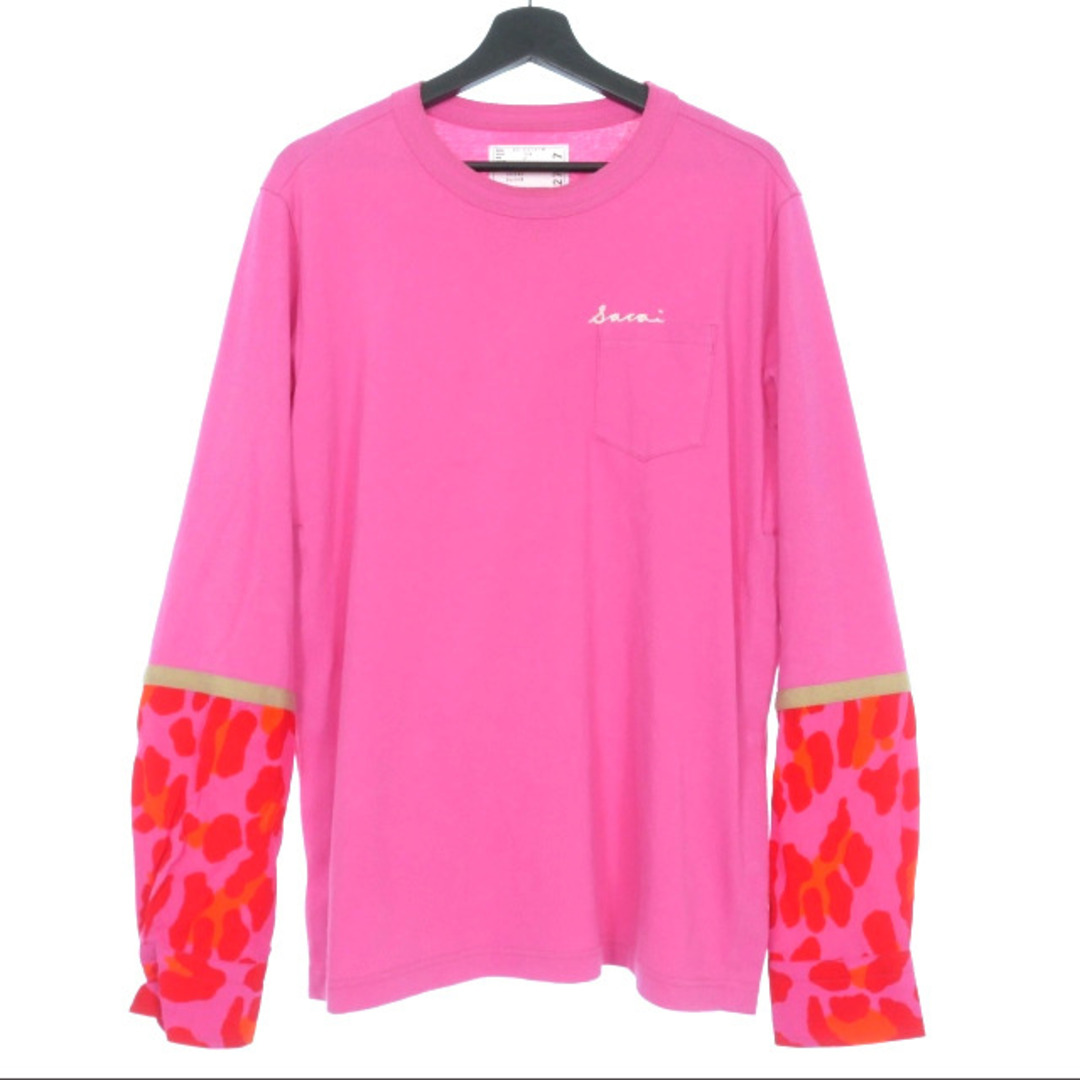 サカイ sacai 22SS レオパードプリント Tシャツ カットソー 長袖 2-