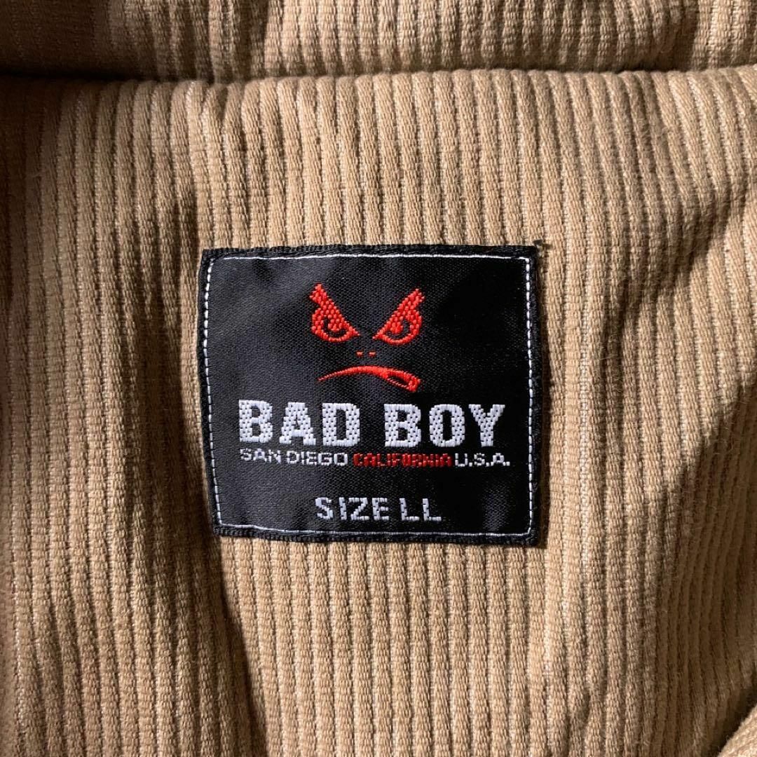 BADBOY(バッドボーイ)の古着 BAD BOY コーデュロイ 中綿 ファー ジャケット ブラウン y2k メンズのジャケット/アウター(ブルゾン)の商品写真