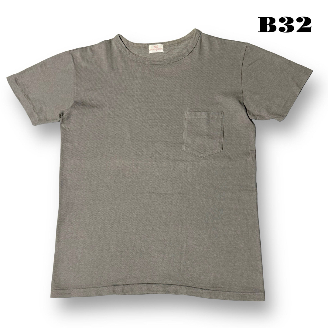 希少品！ BUTCHER PRODUCTS 半袖 Tシャツ グレー 灰色 40トップス