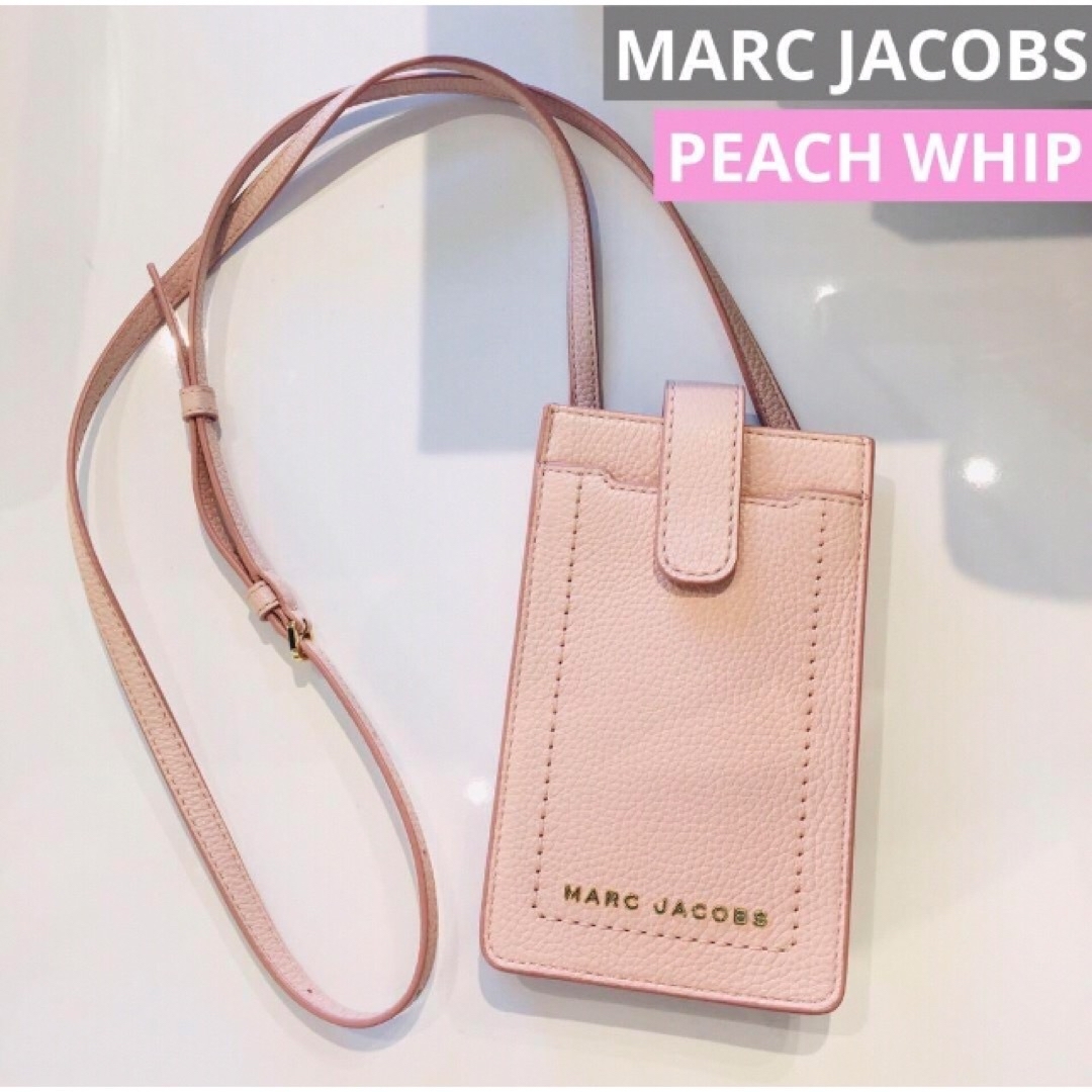 MARC JACOBS マークジェイコブス スマホショルダー ピーチホイップ | フリマアプリ ラクマ