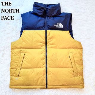 ノースフェイス(THE NORTH FACE) ダウンベスト(メンズ)(イエロー/黄色