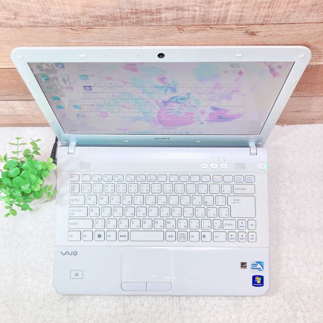 人気のVAIO❣️大容量640GB❗️カメラ✨白ノートパソコン✨事務学習に❣️-