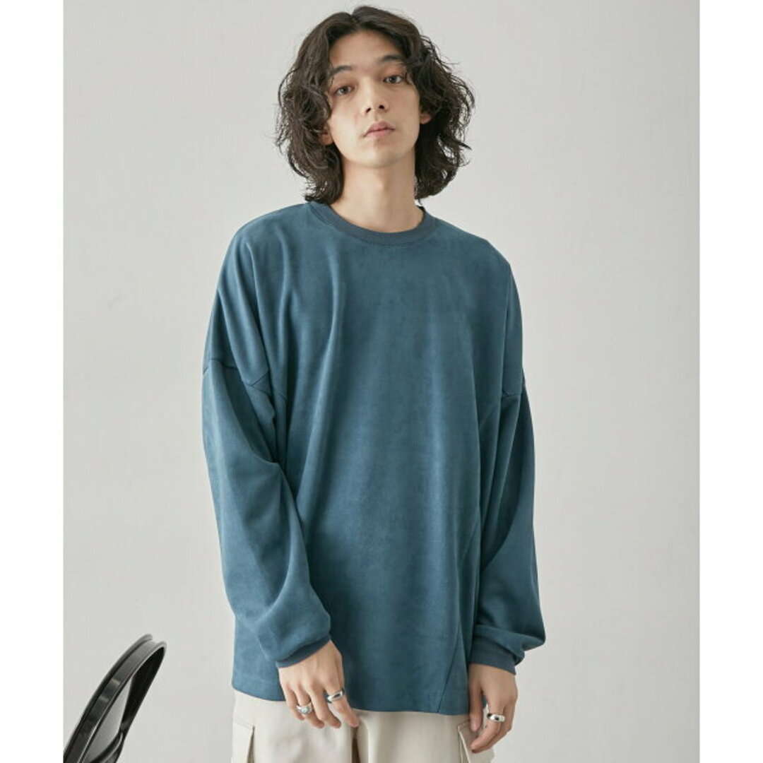 JUNRED(ジュンレッド)の【グリーン（30）】フェイクスウェードドロップショルダーPO メンズのトップス(Tシャツ/カットソー(半袖/袖なし))の商品写真