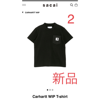 sacai - 【新品】sacai Carhartt サカイ カーハート Tシャツ 黒 2 Mの