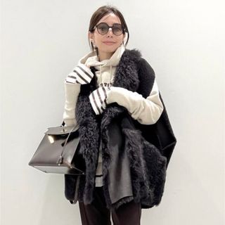 Redy ♡ キラキラ ジュエリー ファー ビジュー 黒 BLACK 美品