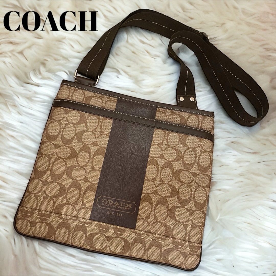 極美品】COACH メッセンジャーバッグ ショルダーバッグ ヘリテージ-