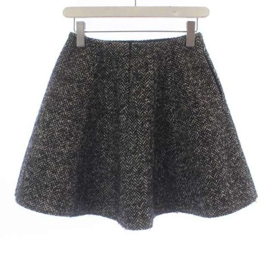 MSGM - MSGM フレアスカート ミニ 38 M 黒 ブラック 白 ホワイトの通販