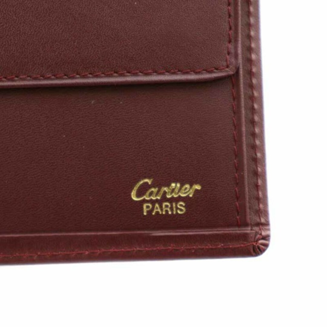 カルティエ CARTIER マストライン コンパクトウォレット 二つ折り財布 レザー ボルドー  新入荷 CA0431