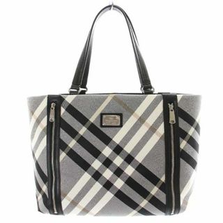 バーバリーブルーレーベル(BURBERRY BLUE LABEL)のバーバリーブルーレーベル トートバッグ ハンドバッグ チェック 黒 ブラック(トートバッグ)